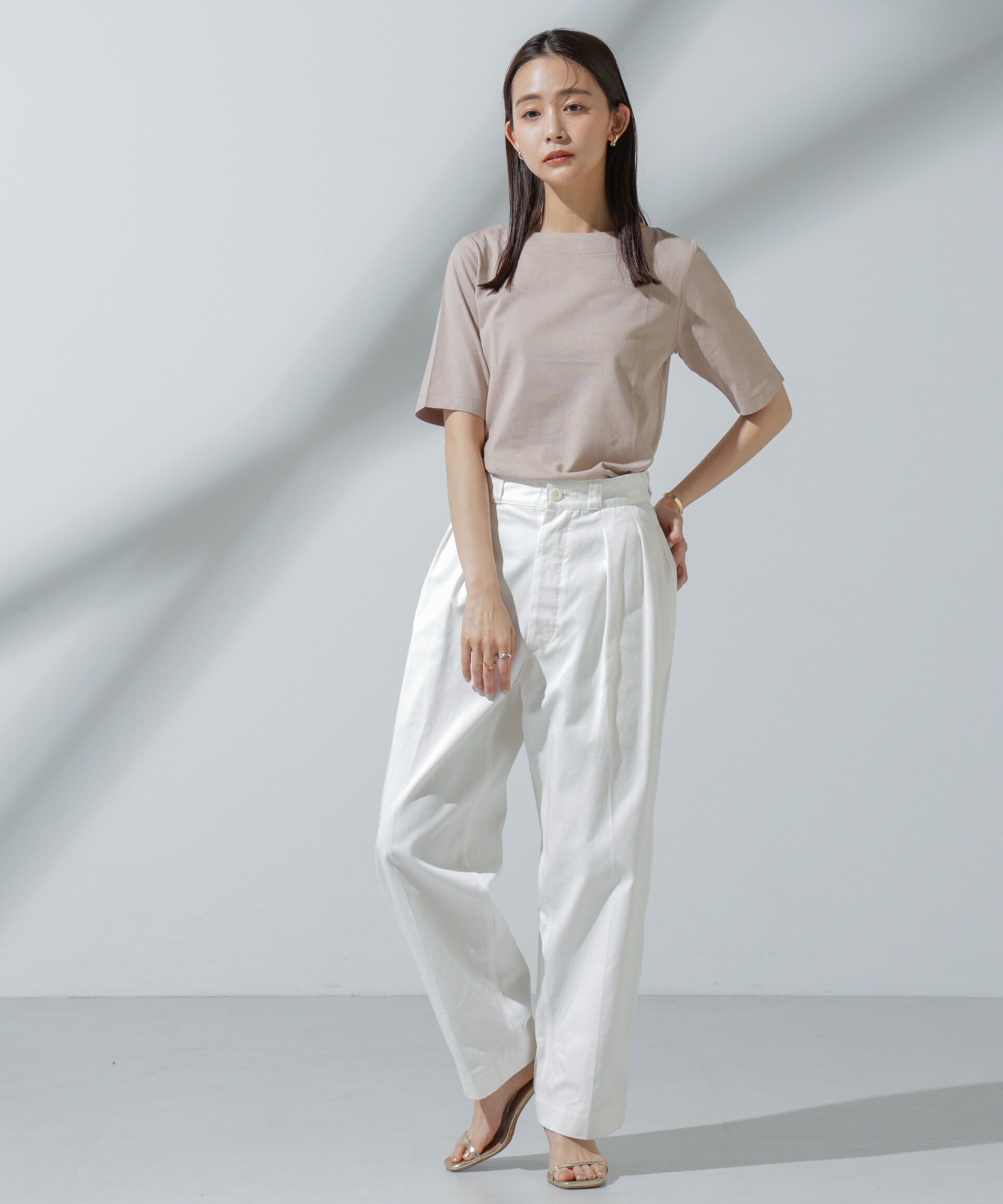 nano･universe「Anti Soaked(R) 汗染み防止 ボートネックTシャツ」|Tシャツ・カットソー|