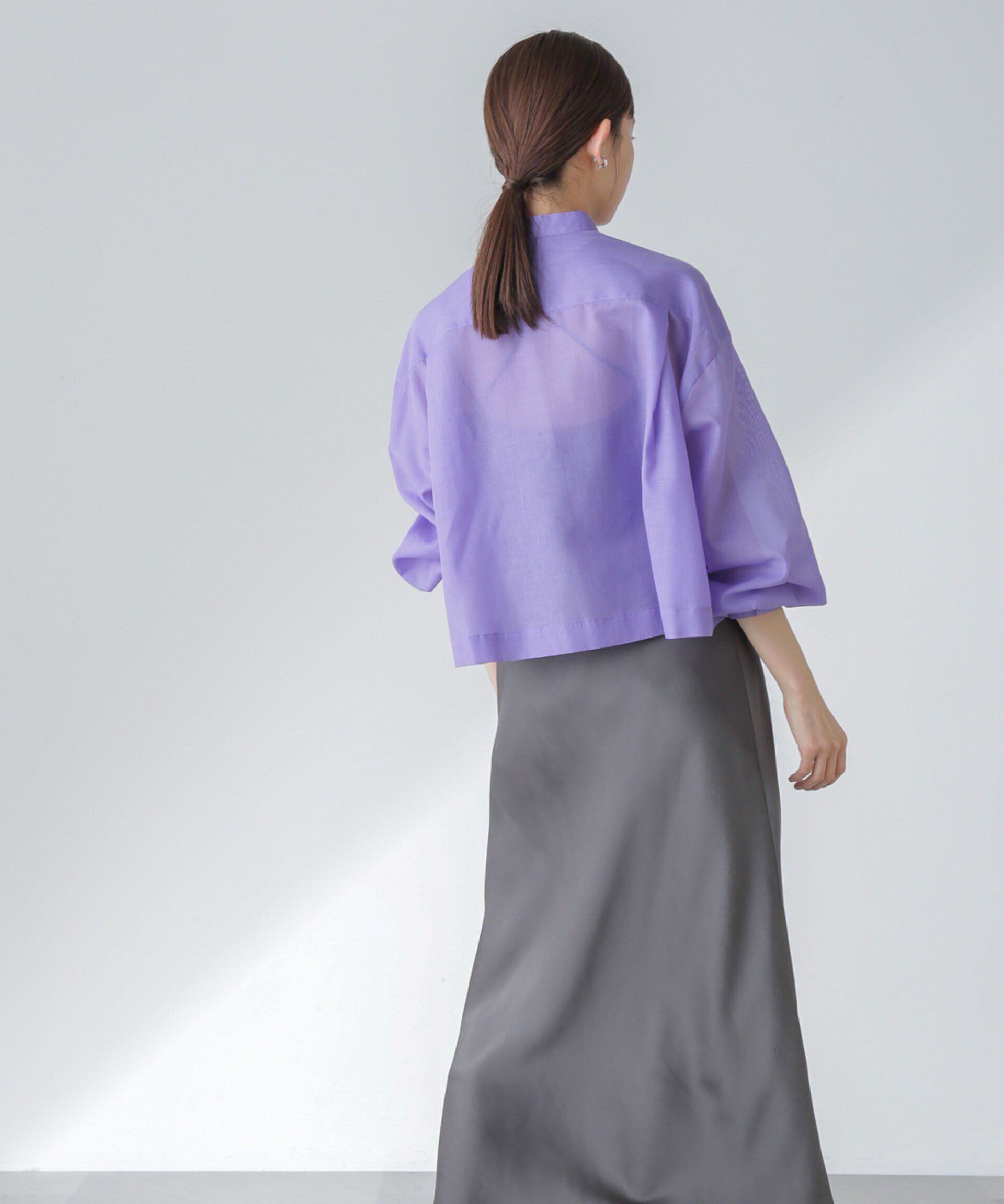 nano･universe「タックスリーブシアーポケットシャツ」|シャツ・ブラウス|