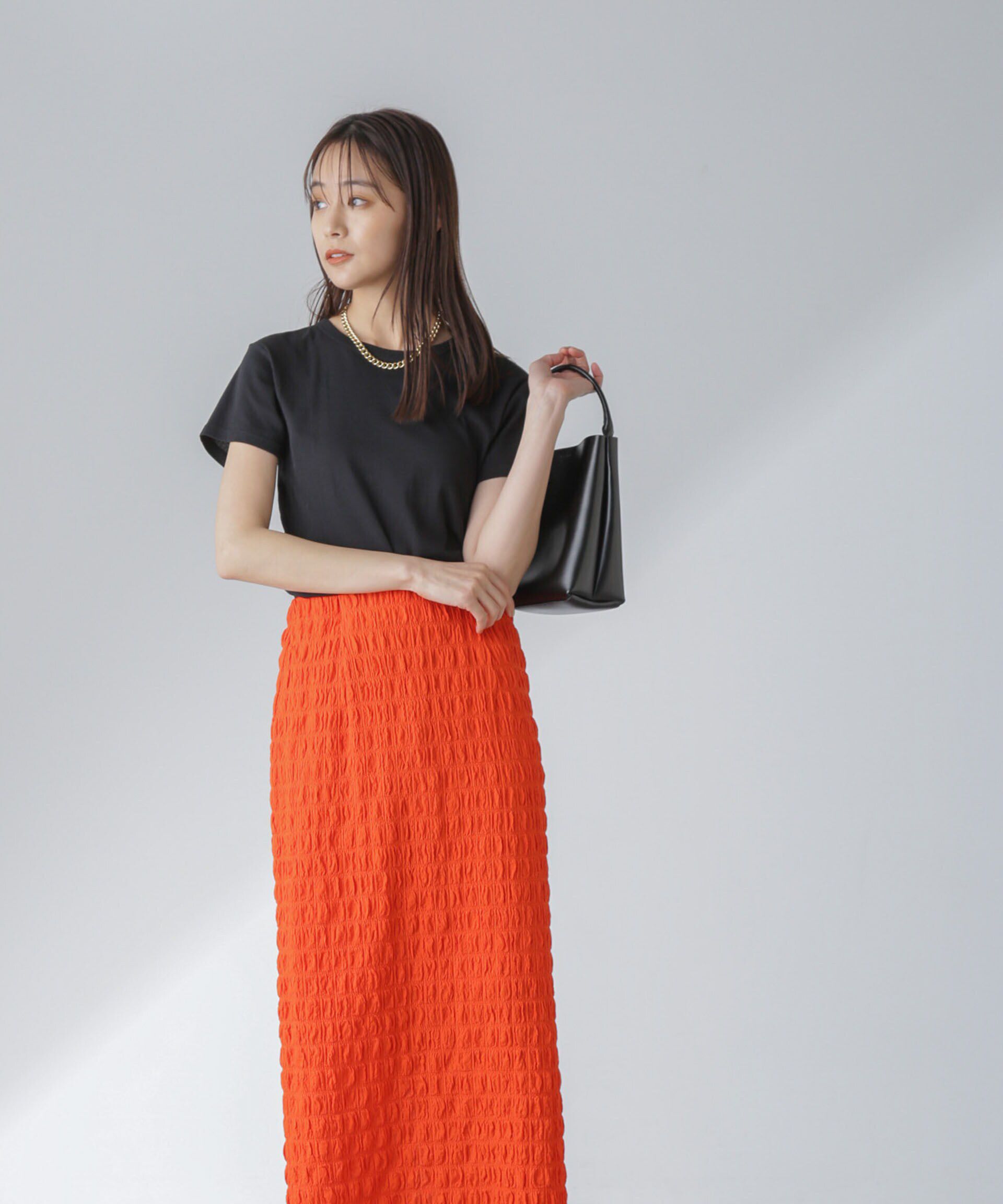 nano･universe「フクレシャーリングタイトスカート（セットアップ可）」|スカート|