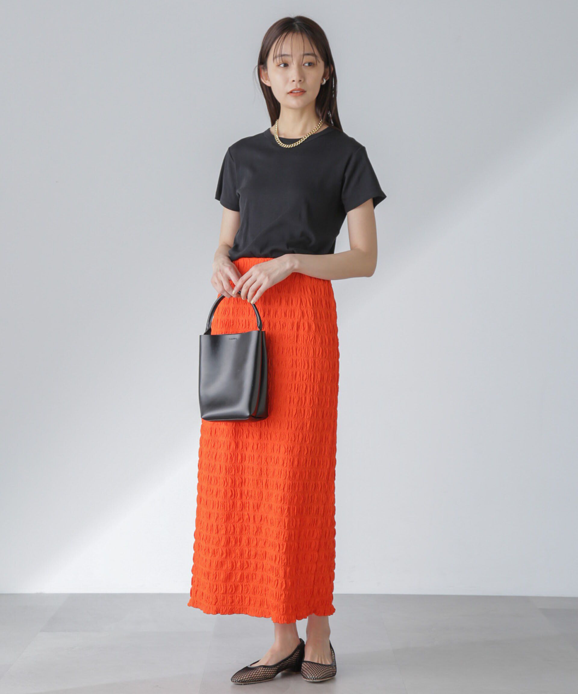 nano･universe「フクレシャーリングタイトスカート（セットアップ可）」|スカート|