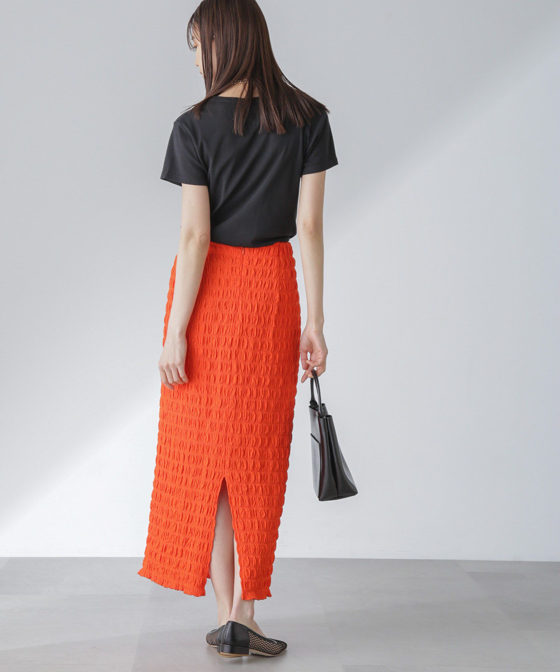 nano･universe「フクレシャーリングタイトスカート（セットアップ可）」|スカート|