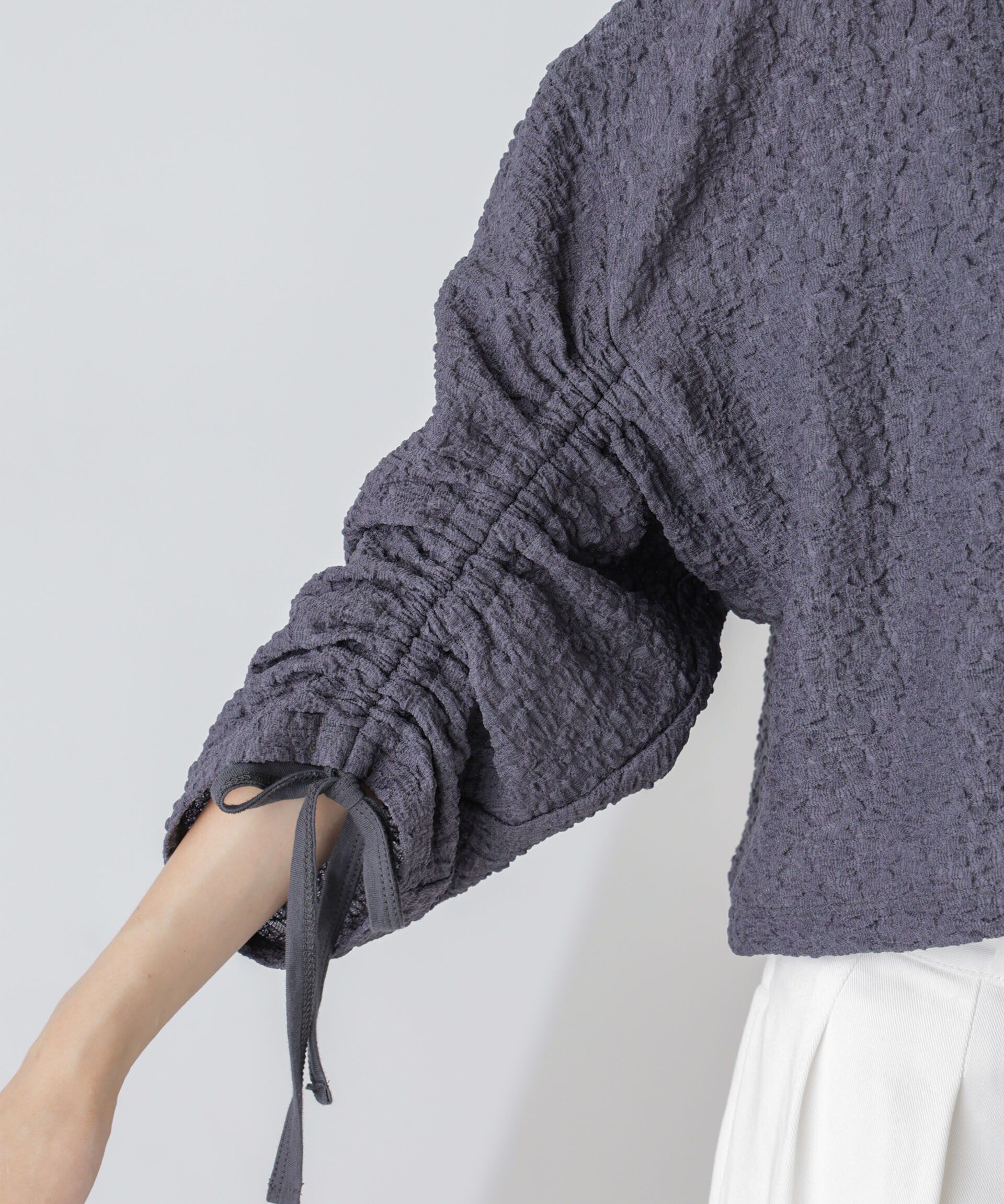 nano･universe「シャーリングドロストカーディガン」|Tシャツ・カットソー|