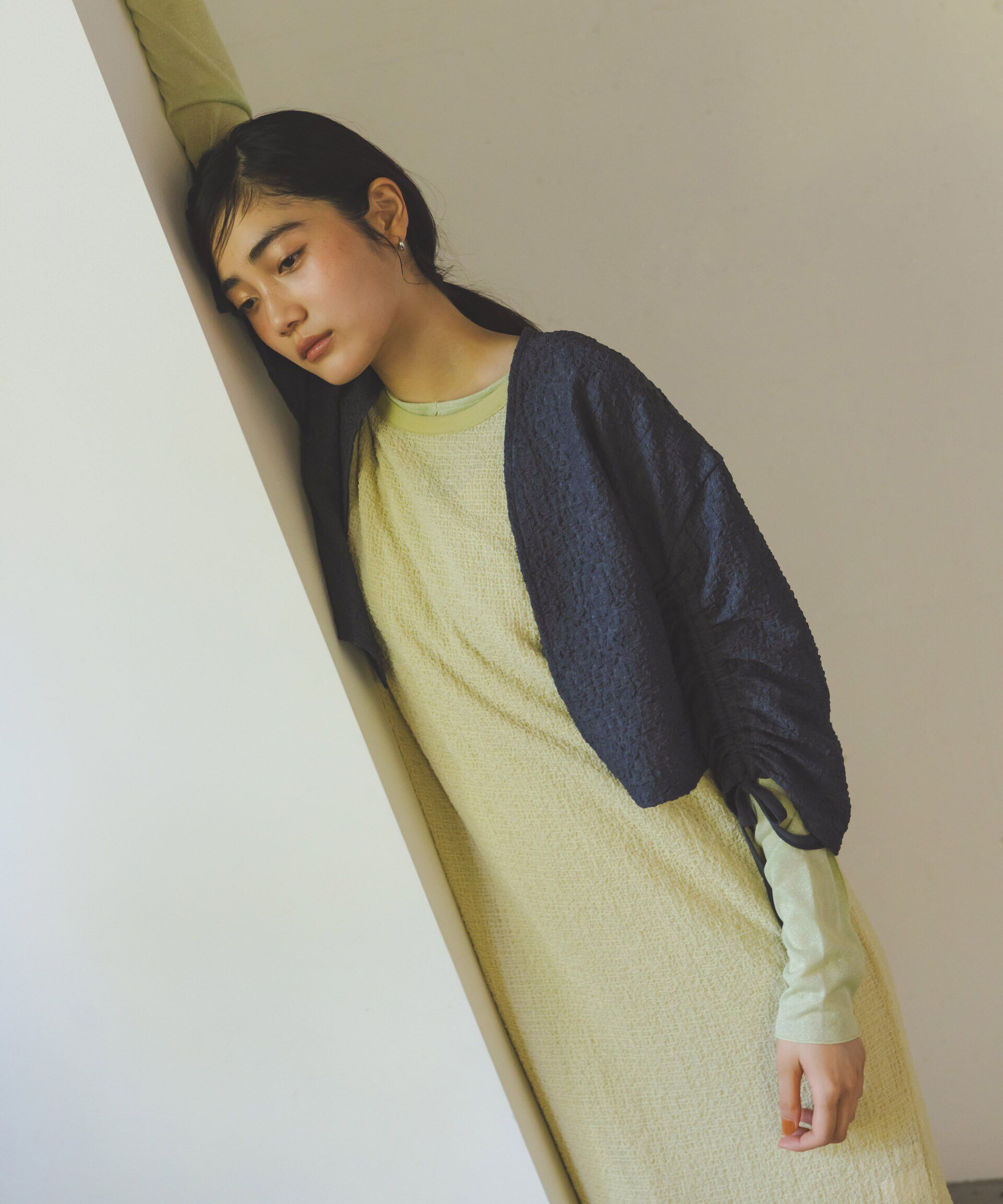 nano･universe「シャーリングドロストカーディガン」|Tシャツ・カットソー|