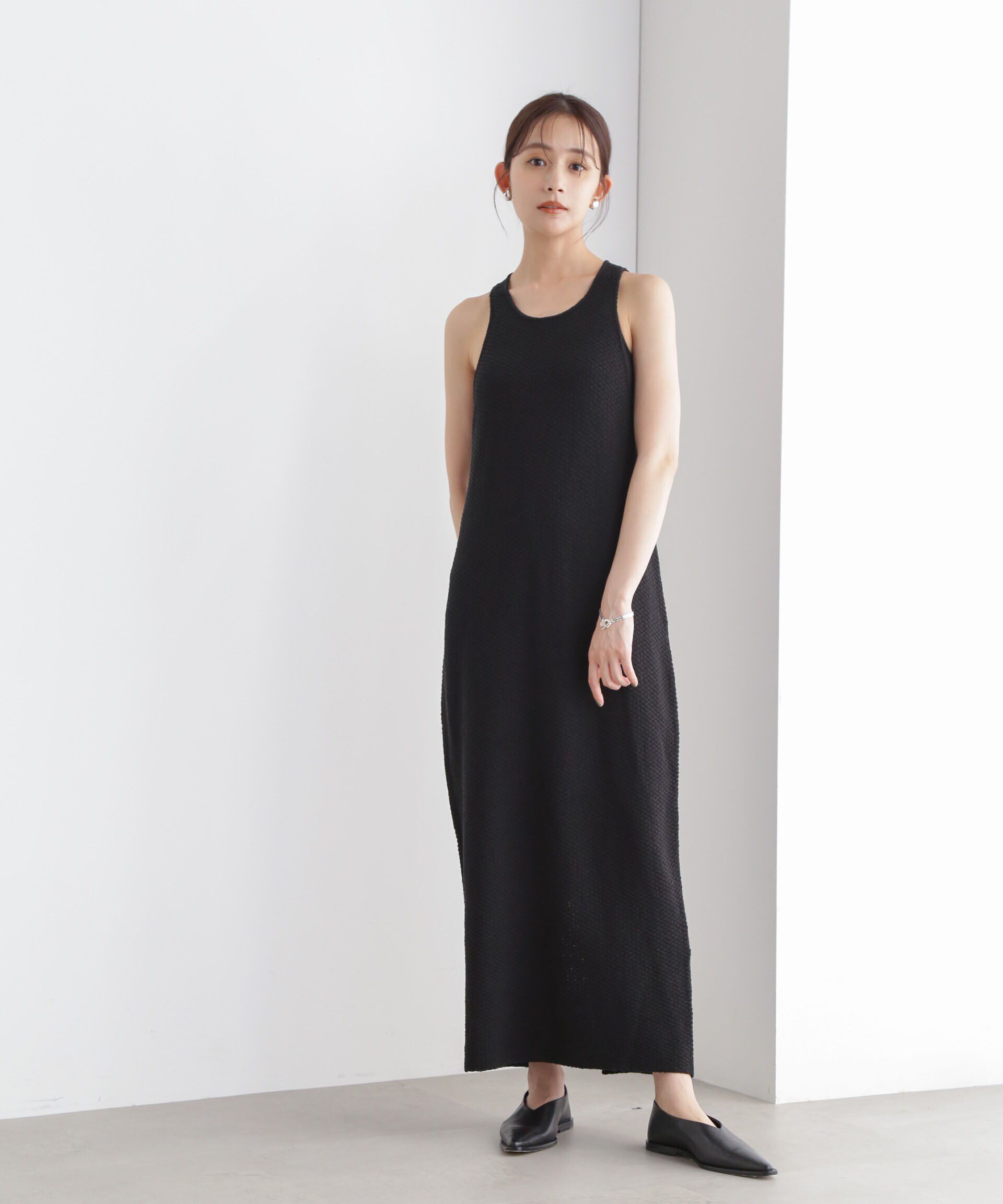 nano･universe「アメスリニットワンピース」|ワンピース|ブラック