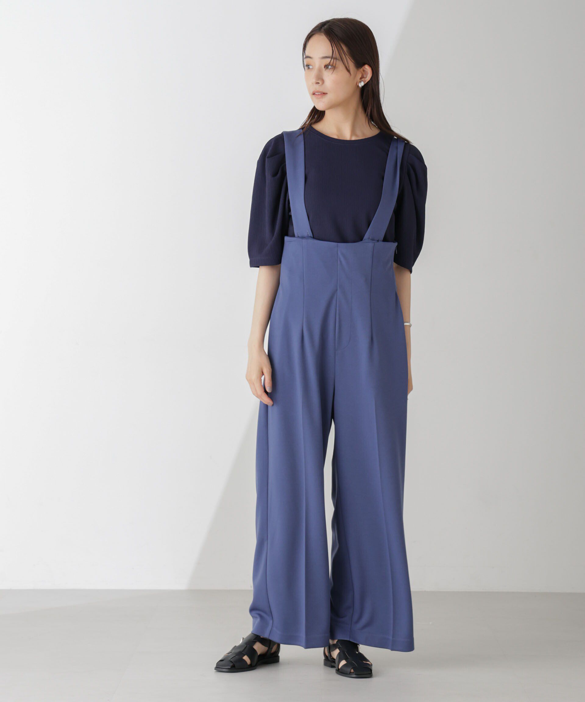 nano･universe「サス付きハイウエストパンツ」|ワンピース|