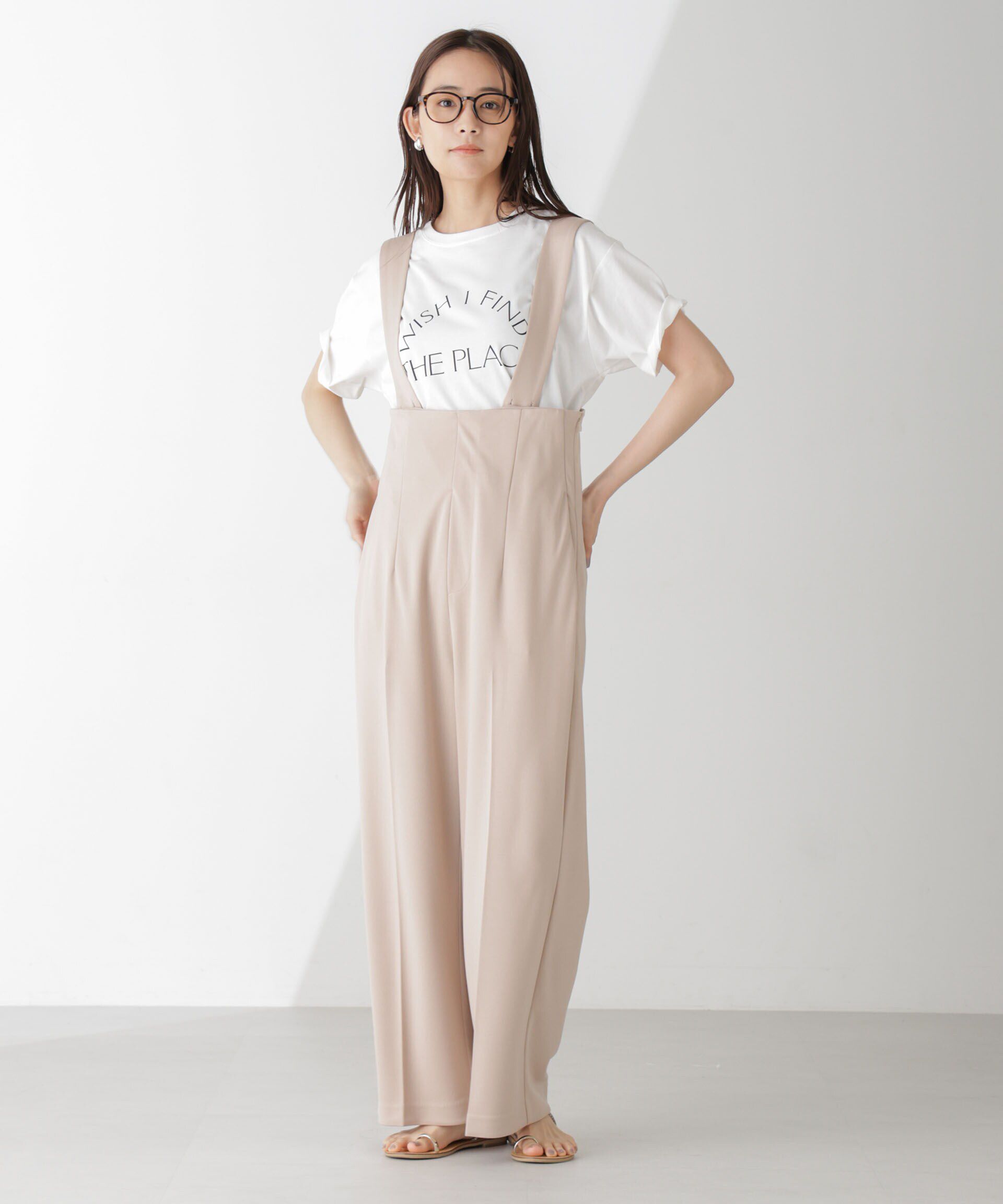 nano･universe「サス付きハイウエストパンツ」|ワンピース|