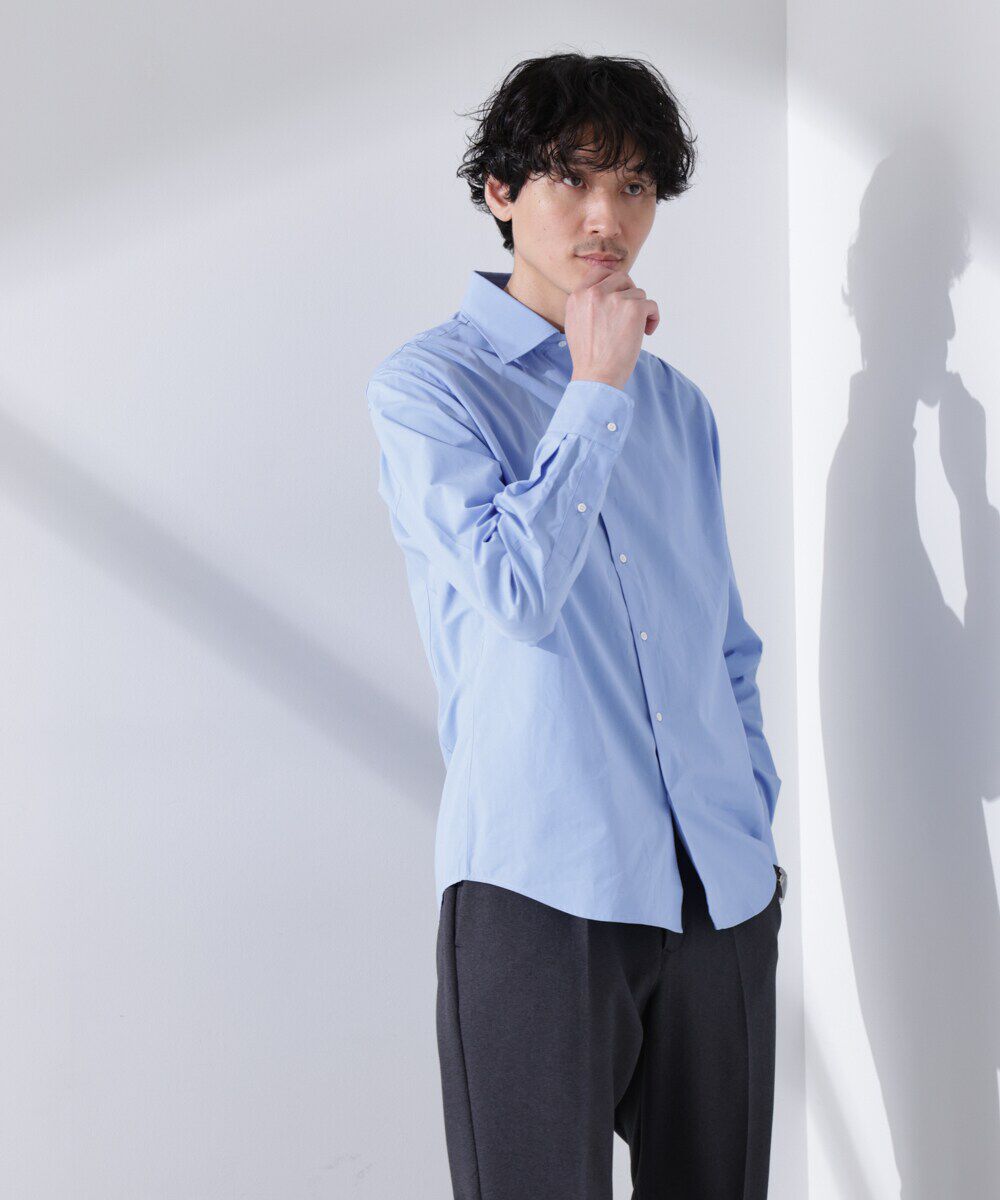 nano･universe「｢N shirt｣Anti Soaked(R) 汗染み防止セミワイドカラーシャツ長袖」|シャツ・ブラウス|