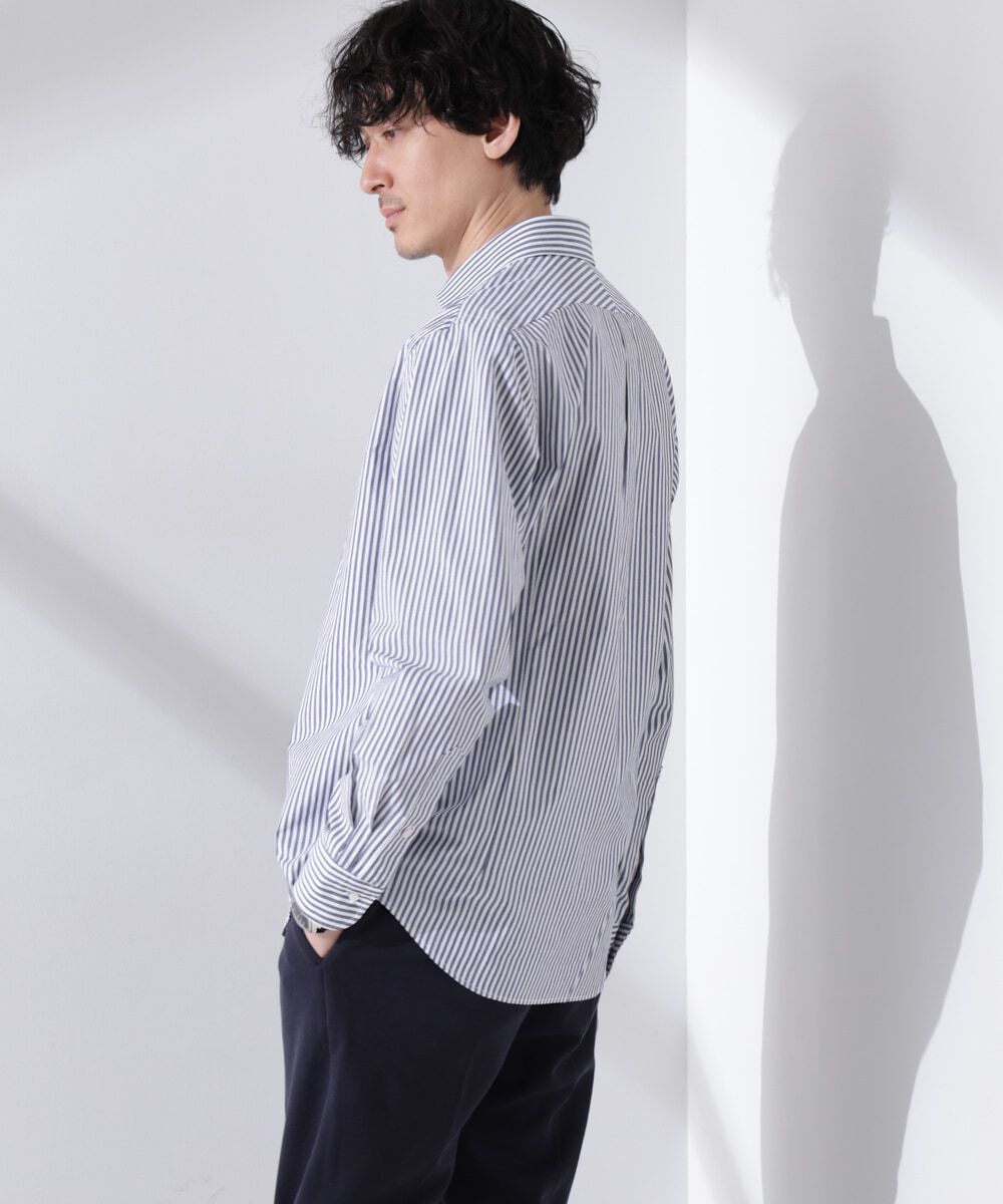 nano･universe「｢N shirt｣Anti Soaked(R) 汗染み防止セミワイドカラーシャツ長袖」|シャツ・ブラウス|