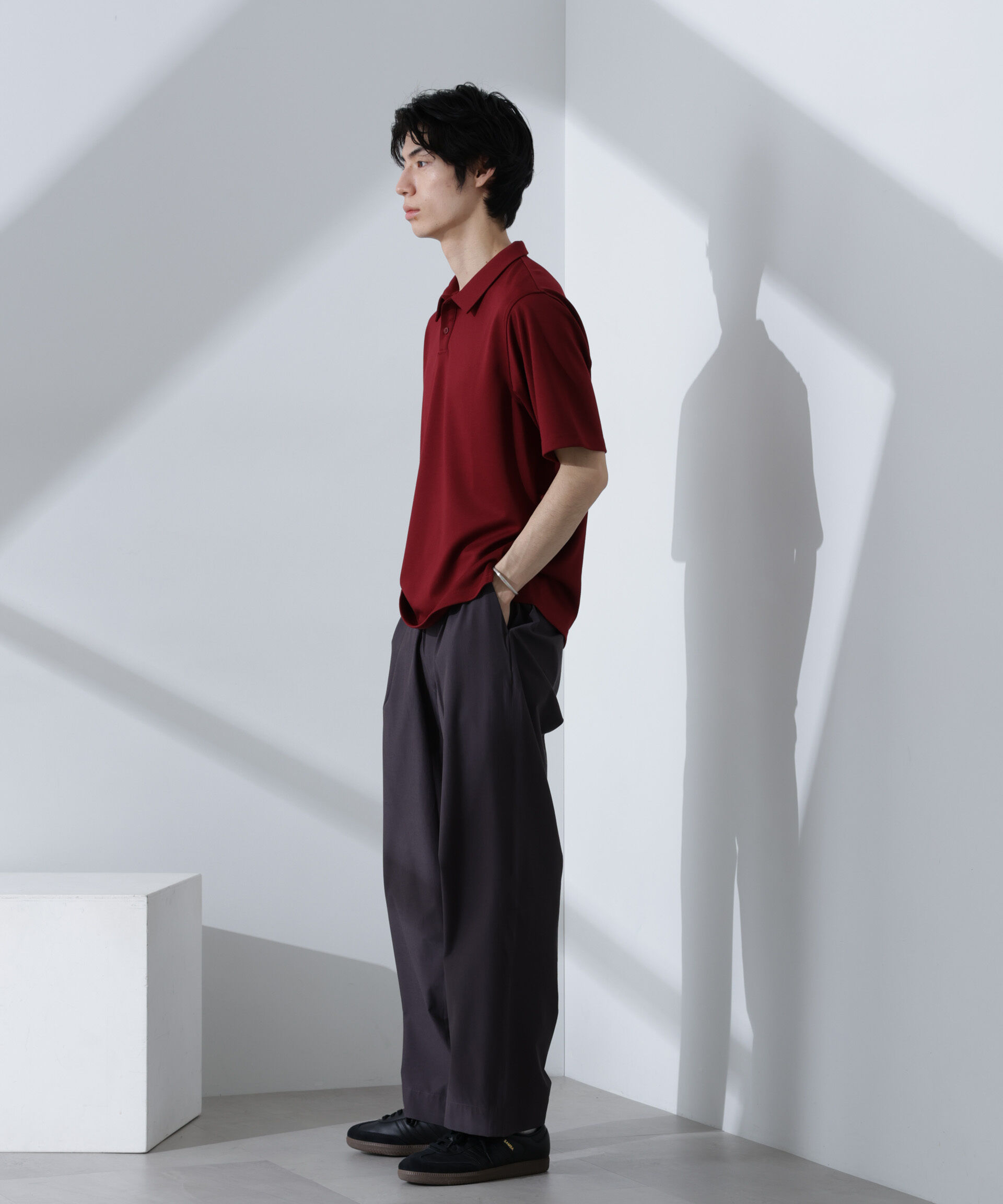 nano･universe「Pe/Ry鹿の子ポロシャツ 半袖」|Tシャツ・カットソー|