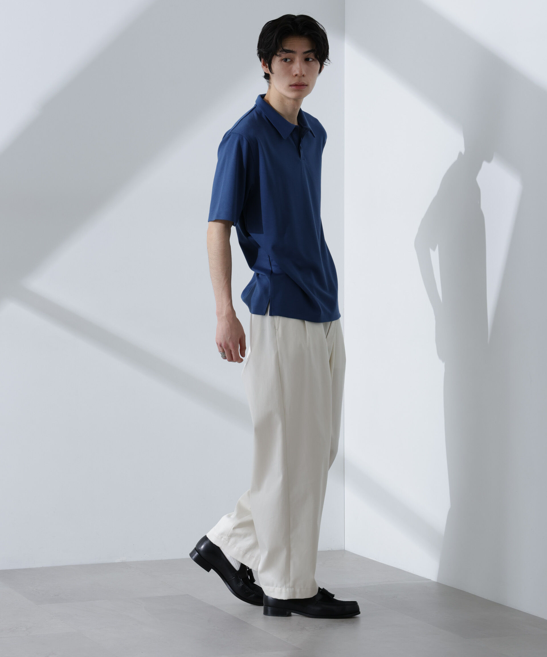 nano･universe「Pe/Ry鹿の子ポロシャツ 半袖」|Tシャツ・カットソー|