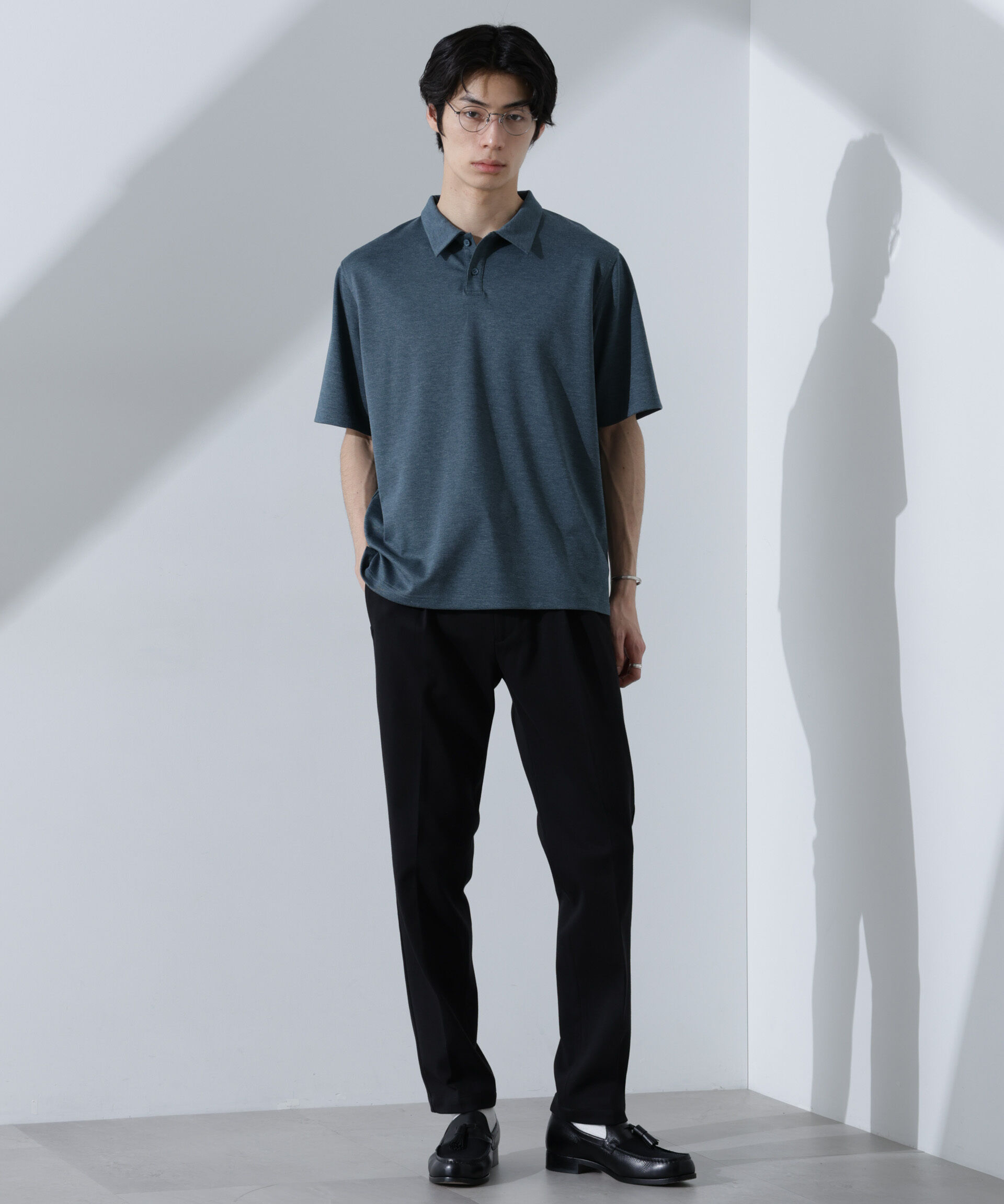 nano･universe「Pe/Ry鹿の子ポロシャツ 半袖」|Tシャツ・カットソー|