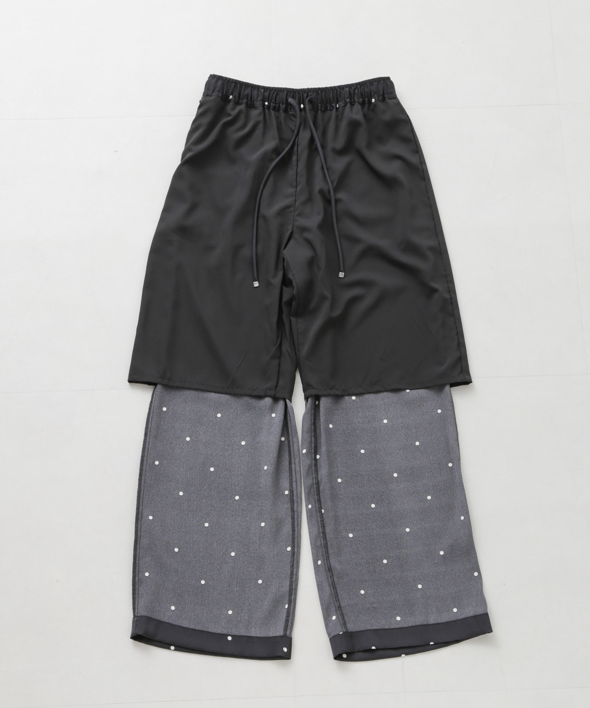 nano･universe「ドットリラクシーワイドパンツ(セットアップ可)」|チノ|
