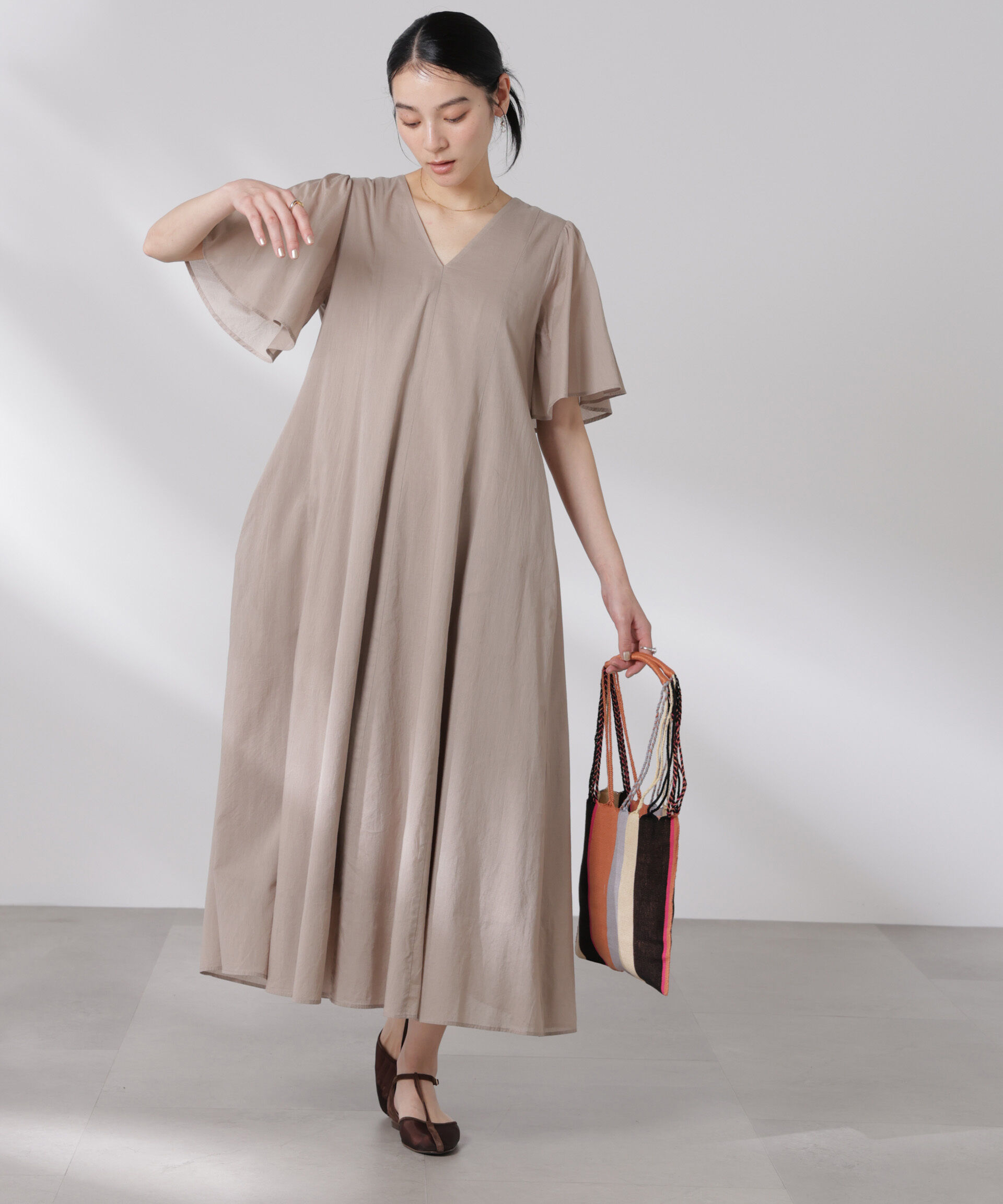 nano･universe「made in india コットンフレアワンピース」|ワンピース|