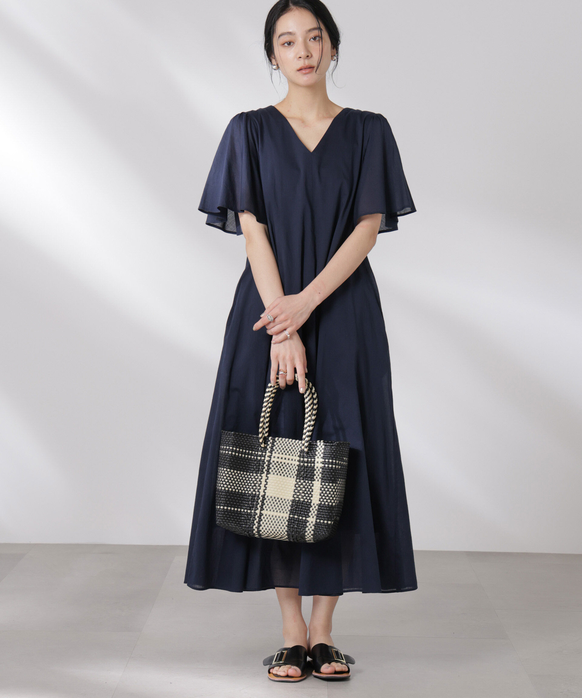 nano･universe「made in india コットンフレアワンピース」|ワンピース|