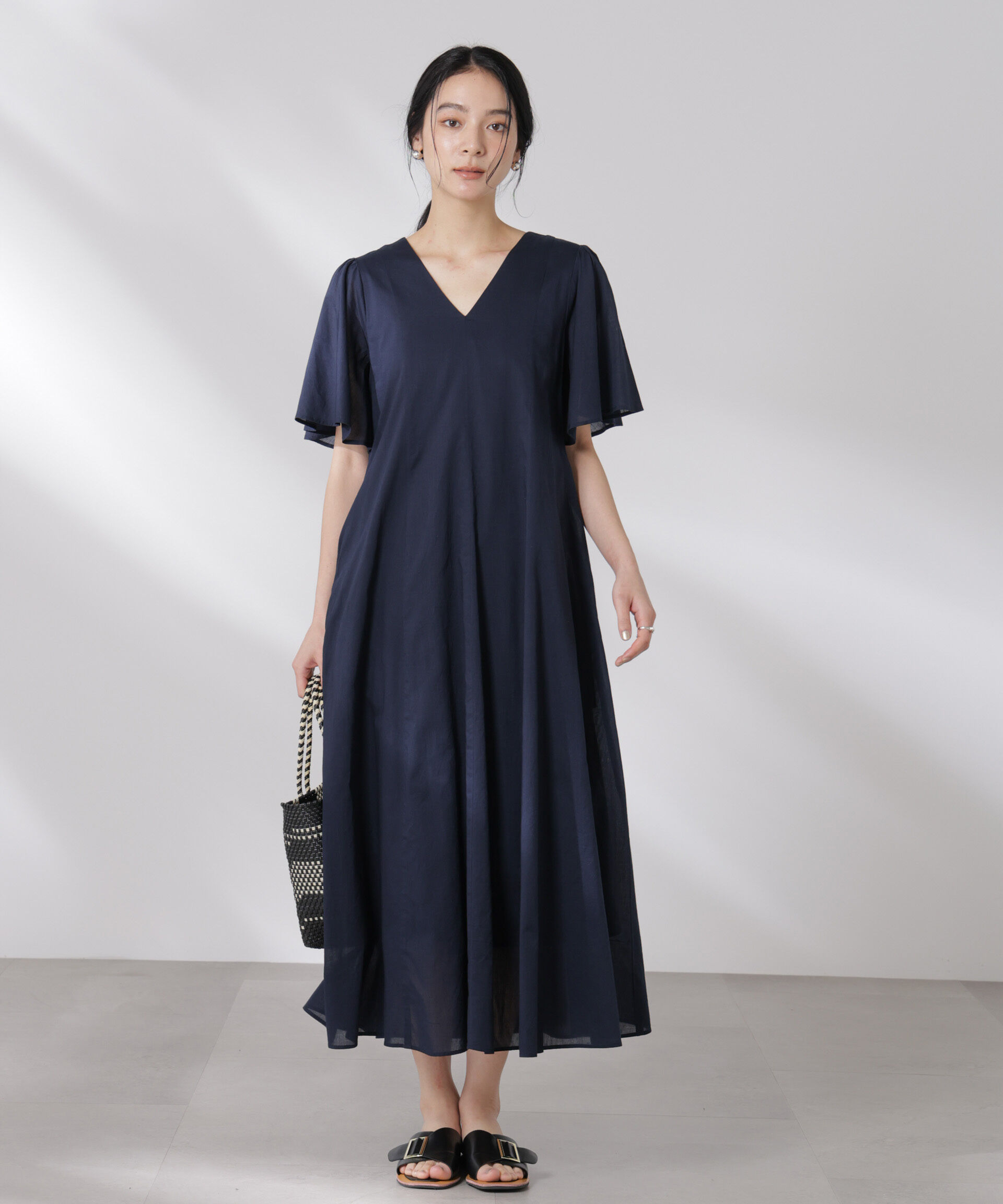 nano･universe「made in india コットンフレアワンピース」|ワンピース|