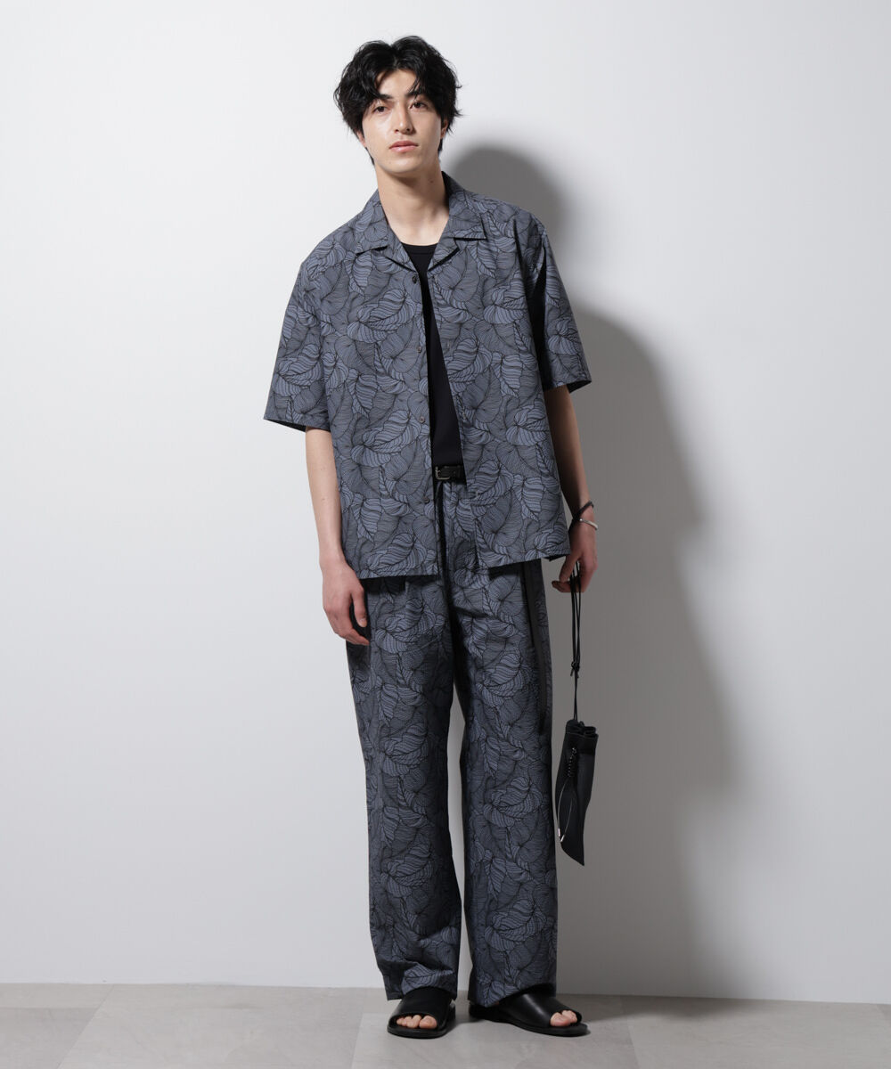 nano･universe「ボタニカルパターンサッカーイージーパンツ(セットアップ可)」|チノ|