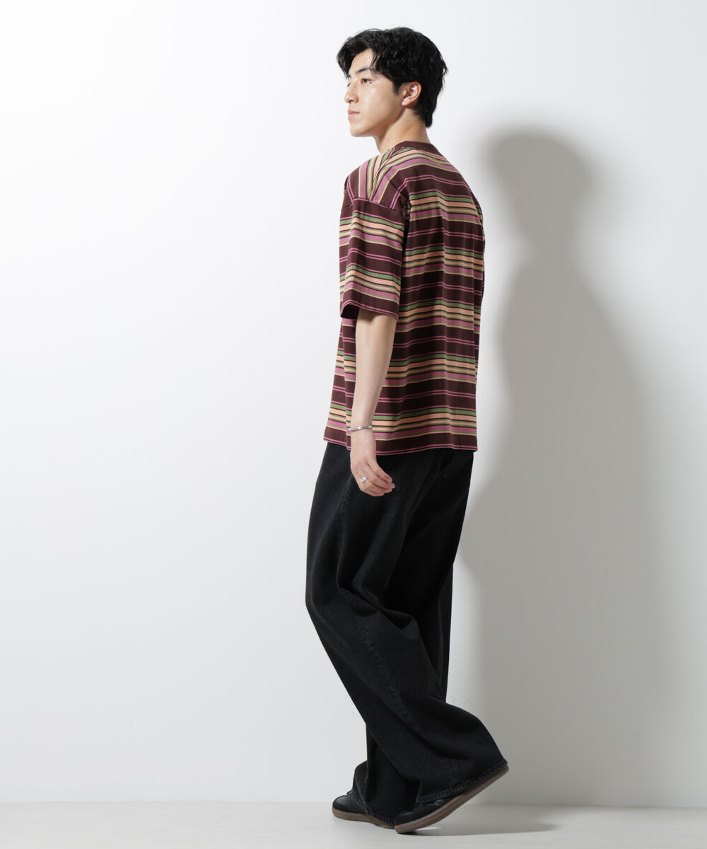 nano･universe「マルチボーダーリラックスＴシャツ 半袖」|Tシャツ・カットソー|