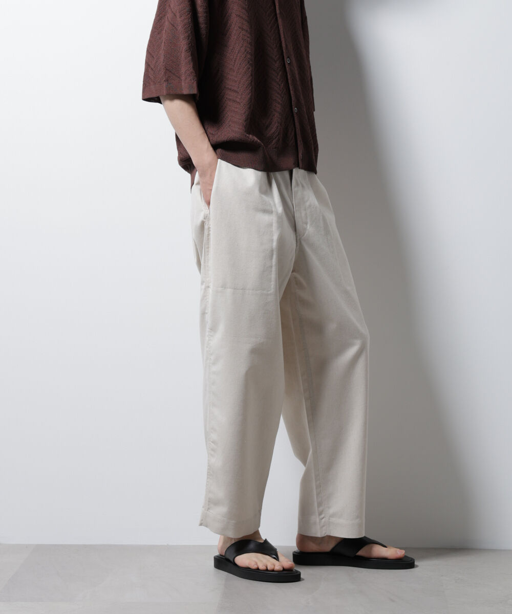 nano･universe「リネンミックスリラックスイージーパンツ」|チノ|