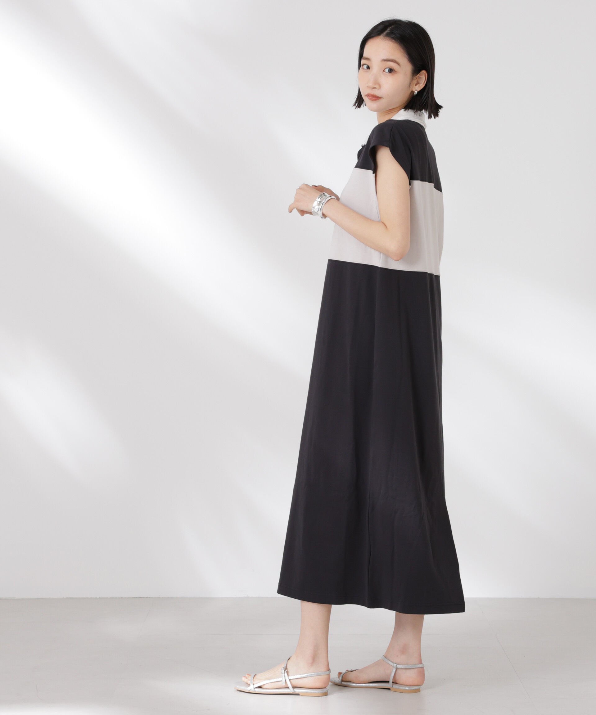 nano･universe「フレンチスリーブラガーシャツワンピース」|ワンピース|