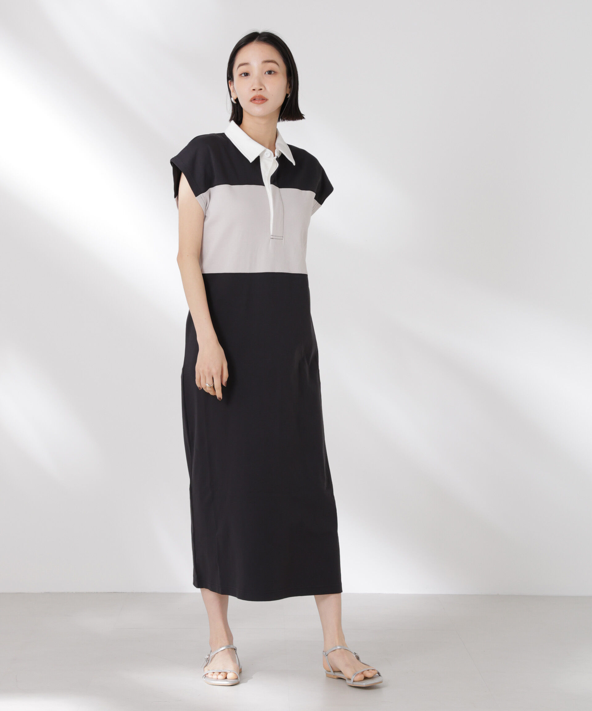 nano･universe「フレンチスリーブラガーシャツワンピース」|ワンピース|