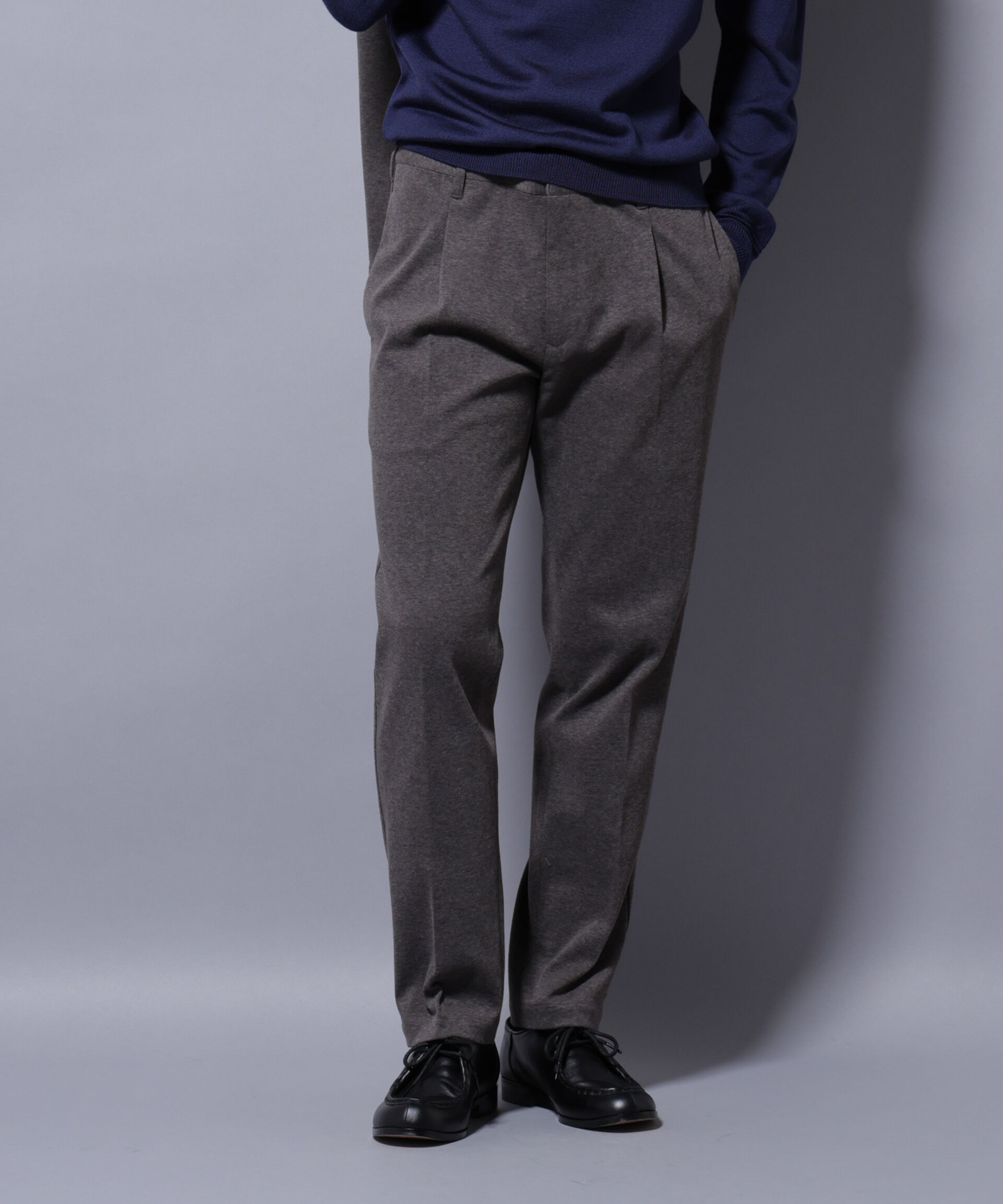 nano･universe「ストレッチカノコスラックス(セットアップ可)」|チノ|チャコール3