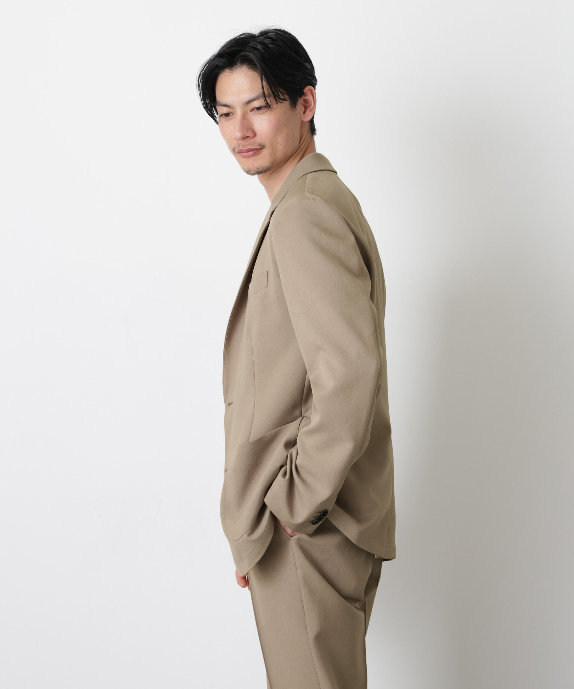 nano･universe「｢DamerinoSelect｣ﾀﾞﾝﾄﾂｵﾁｰﾙ防汚ﾃｯｸｽﾄﾚｯﾁｼﾞｬｹｯﾄ(ｾ 」|スーツ|