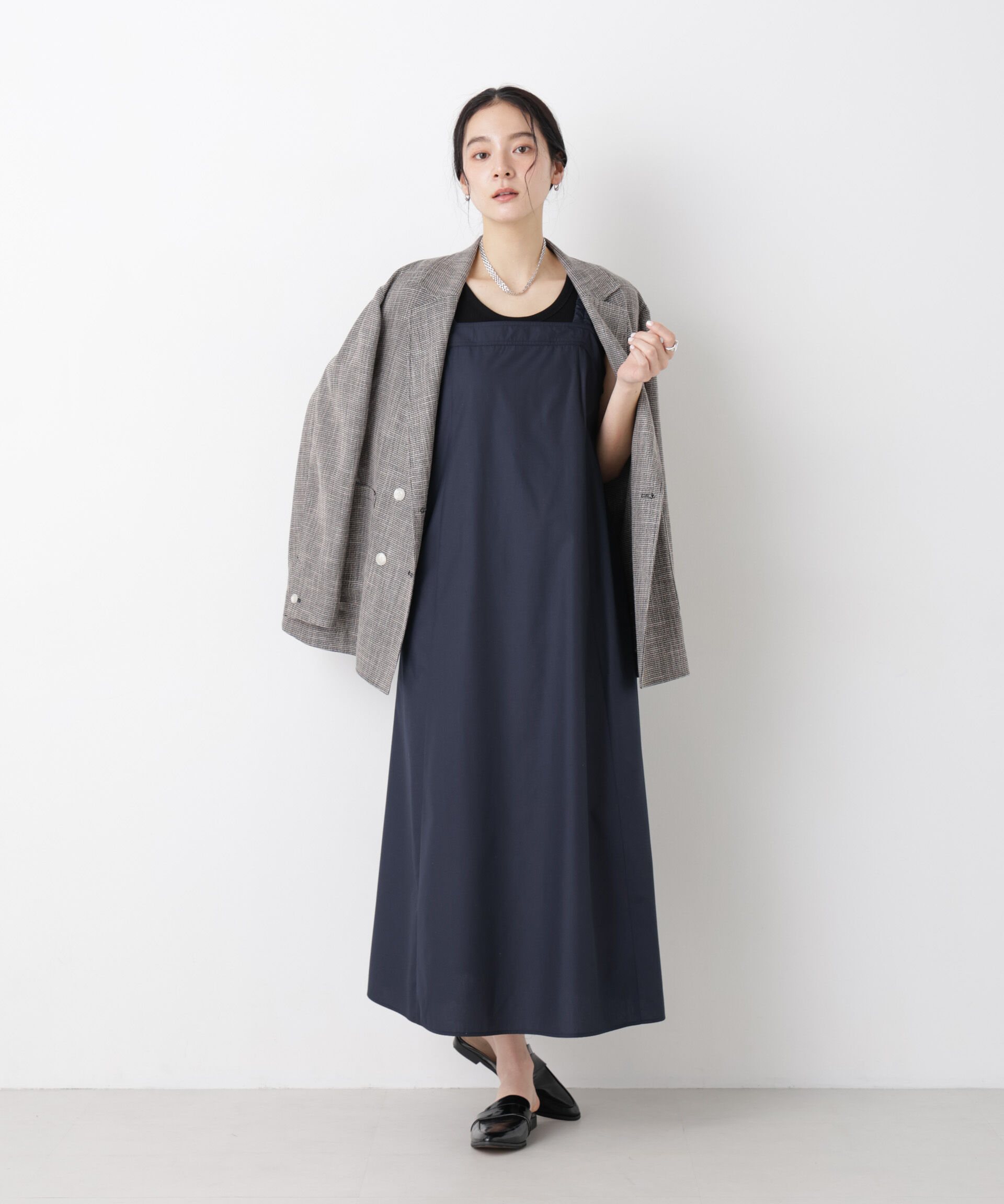 nano･universe「カラミ織りダブルジャケット(セットアップ可)」|テーラードジャケット|