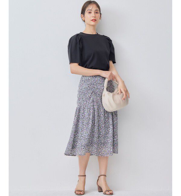 組曲「フラワーレイヤープリント ギャザースカート」|スカート|