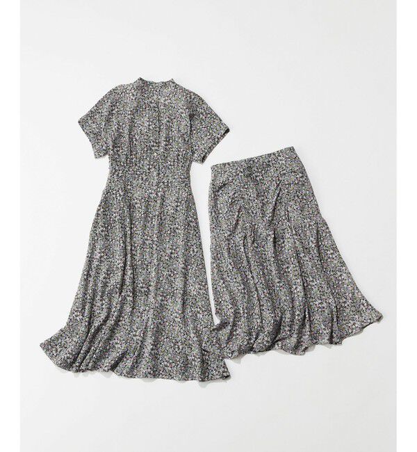 組曲「フラワーレイヤープリント ギャザースカート」|スカート|