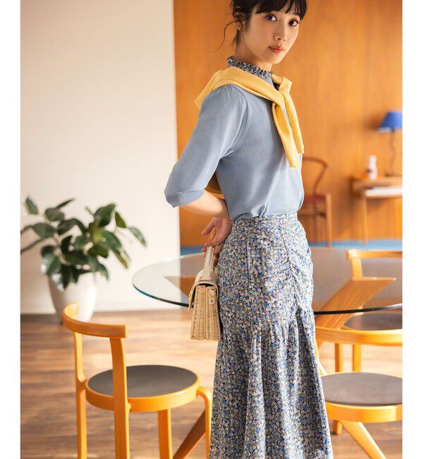 組曲「フラワーレイヤープリント ギャザースカート」|スカート|