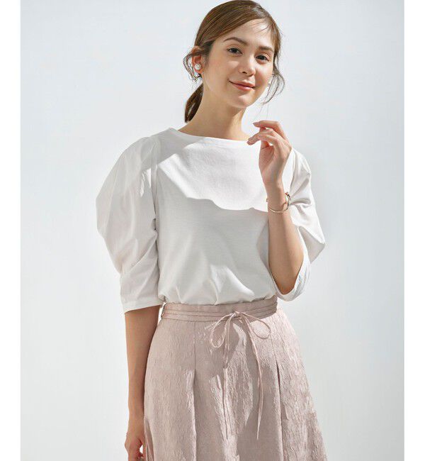 組曲「コンビネーションポンチデザイン カットソー」|Tシャツ・カットソー|アイボリー系