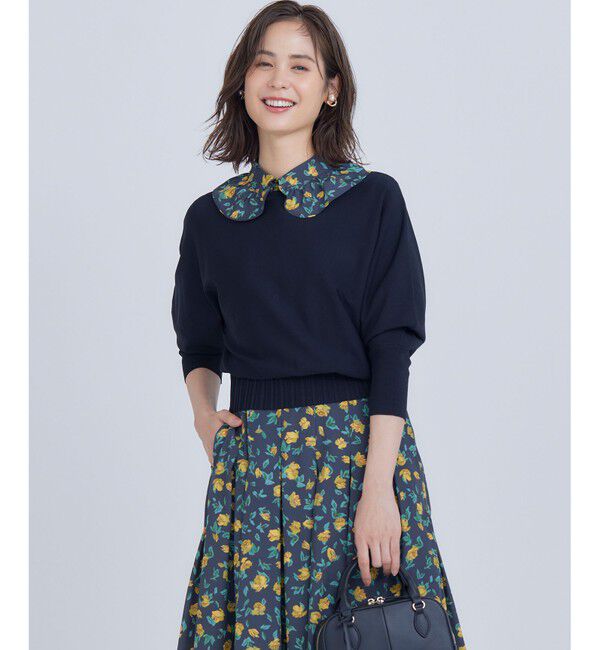 組曲「【5色展開・UVケア】スタイルアップ ドルマンスリーブ ニット」|ニット・セーター|ブラック系