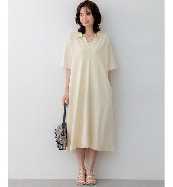 組曲「クリアストレッチスキッパーニット ワンピース」|ワンピース|