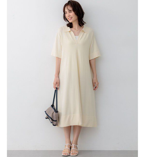 組曲「クリアストレッチスキッパーニット ワンピース」|ワンピース|