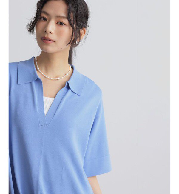 組曲「クリアストレッチスキッパーニット ワンピース」|ワンピース|