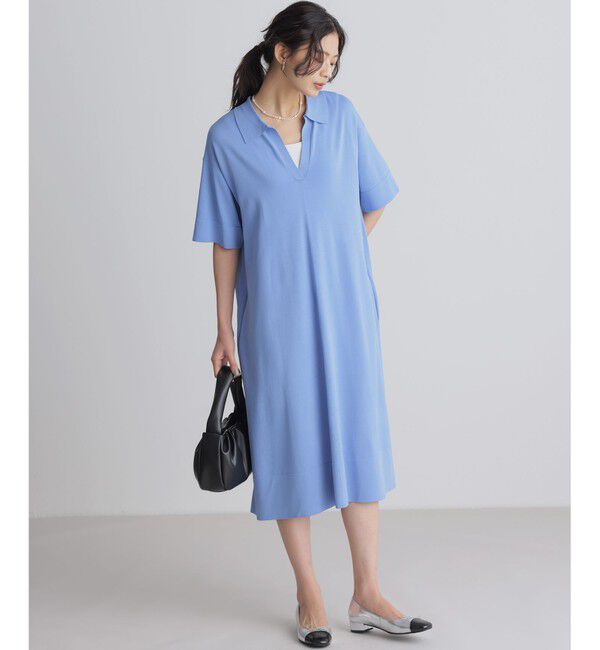 組曲「クリアストレッチスキッパーニット ワンピース」|ワンピース|