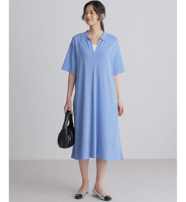 組曲「クリアストレッチスキッパーニット ワンピース」|ワンピース|