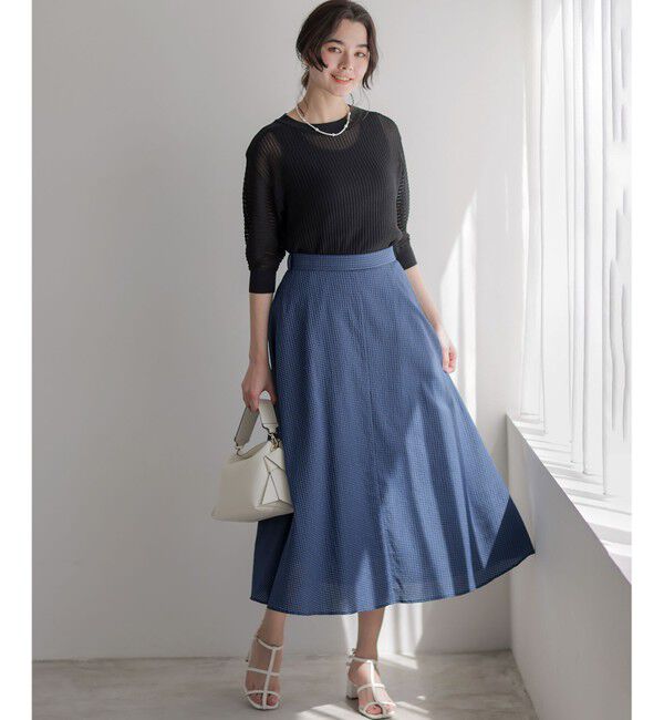 組曲「サッカーギンガムチェック フレアスカート」|スカート|