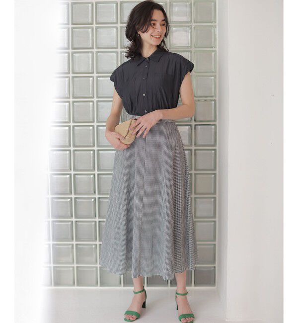 組曲「サッカーギンガムチェック フレアスカート」|スカート|