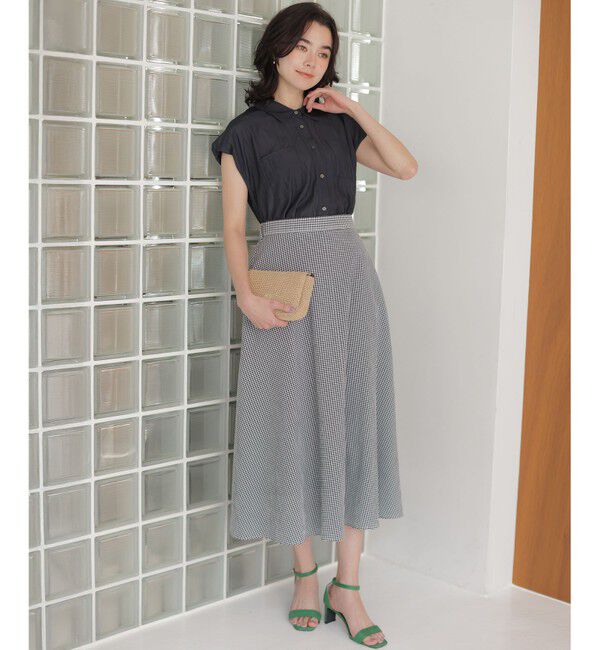 組曲「サッカーギンガムチェック フレアスカート」|スカート|