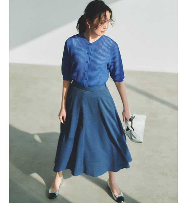 組曲「サッカーギンガムチェック フレアスカート」|スカート|