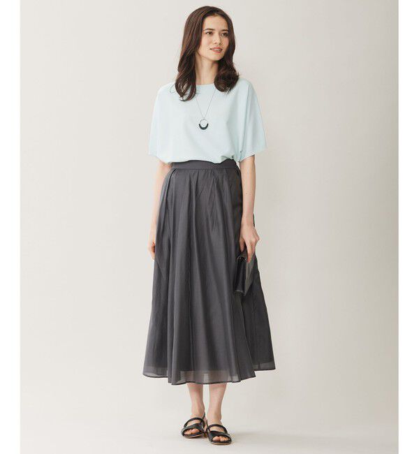 自由区「【WEB限定カラーあり・接触冷感・UVカット】クレープストレッチドルマン ニット」|ニット・セーター|