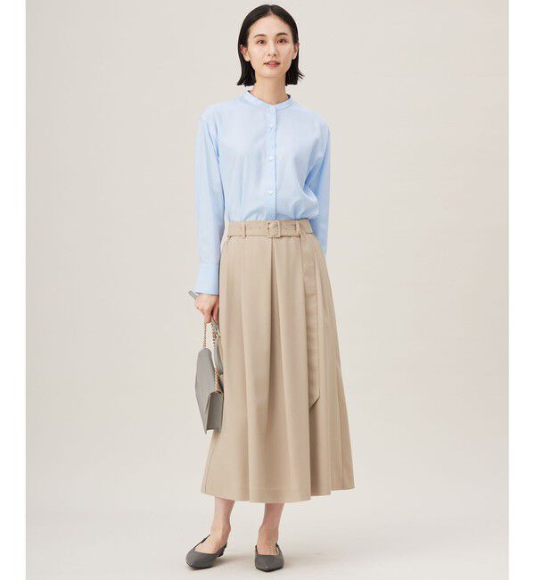 自由区「【洗える】SOMELOSバンドカラー ブラウス」|シャツ・ブラウス|