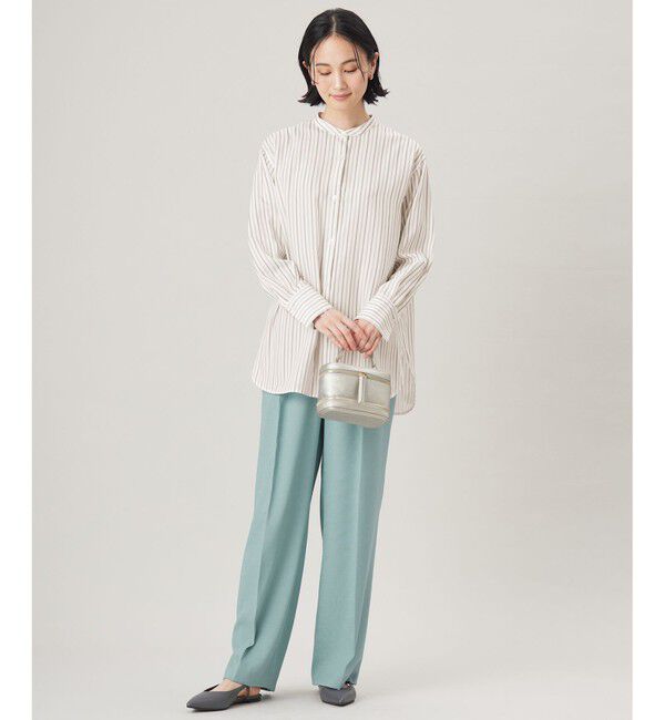 自由区「【洗える】SOMELOSバンドカラー ブラウス」|シャツ・ブラウス|