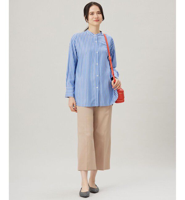 自由区「【洗える】SOMELOSバンドカラー ブラウス」|シャツ・ブラウス|