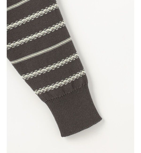 自由区「【ベーシック・着回し抜群】コットンポリミドルゲージボーダー ニット」|ニット・セーター|