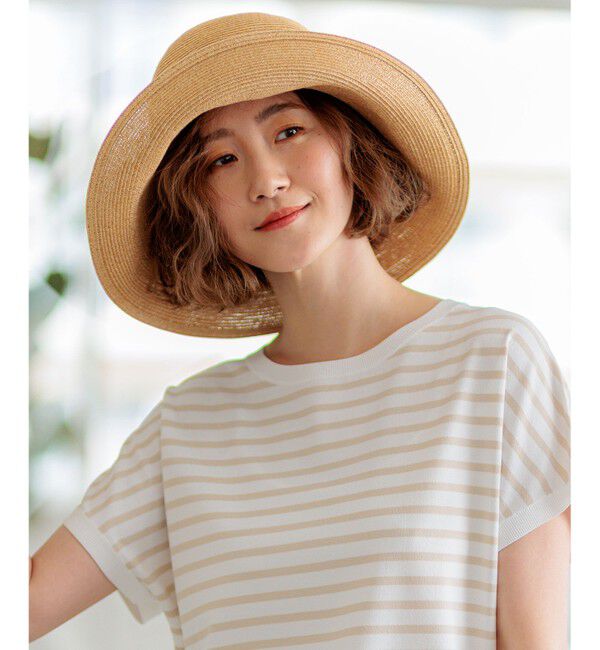 23区「【UVカット/洗える】ペーパー ブレード ハット」|ハット|ベージュ系