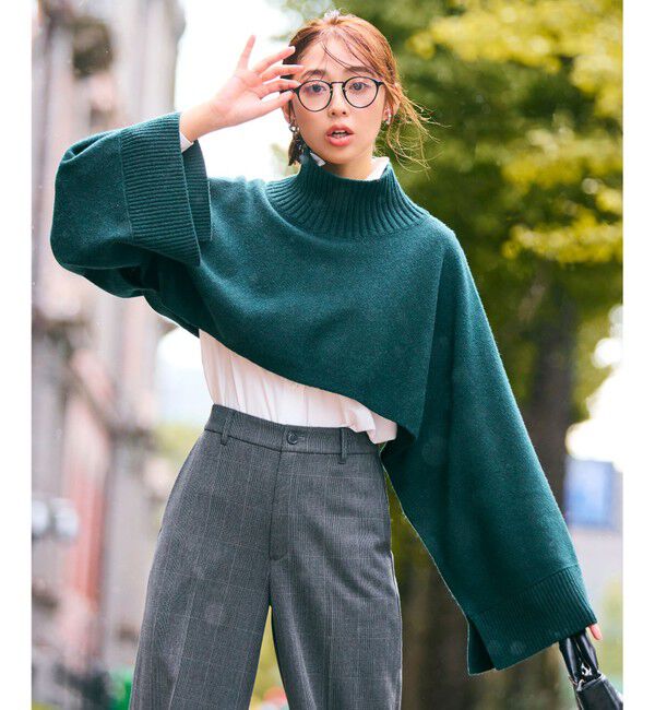 23区「【洗える】カシミヤブレンド マルチウェイ ストール」|ストール|グリーン系