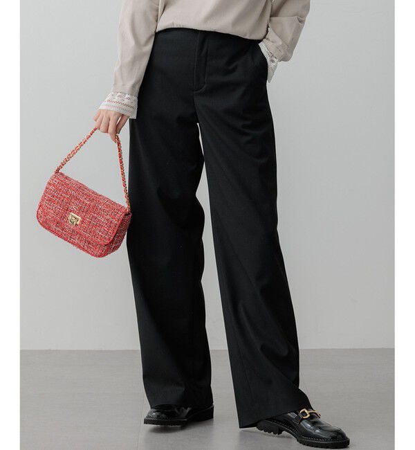 23区「【VERY3月号掲載/洗える】TRコンフォートストレッチ ワイドパンツ」|その他|ブラック系