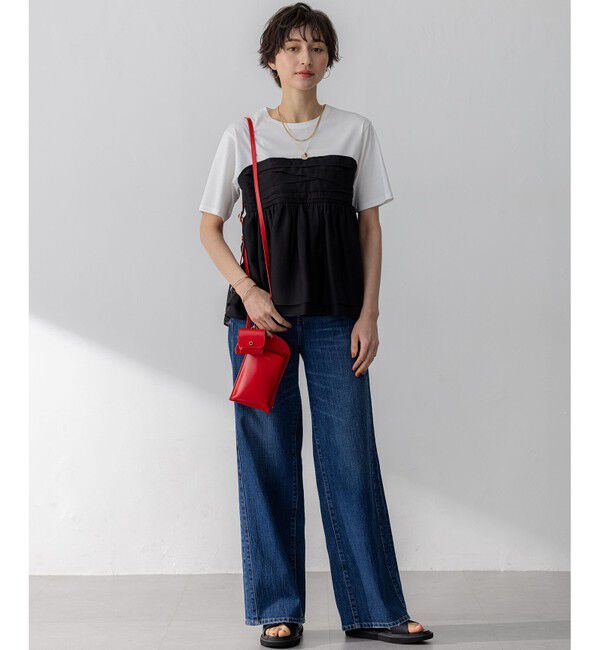 23区「【WEB&一部店舗限定カラーあり】オーガンジービスチェコンビ カットソー」|Tシャツ・カットソー|